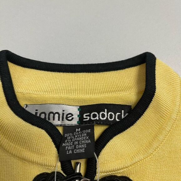 NWT Jamie Sadock Yellowtail Silk Top Blouse Size Medium New - Picture 8 of 11